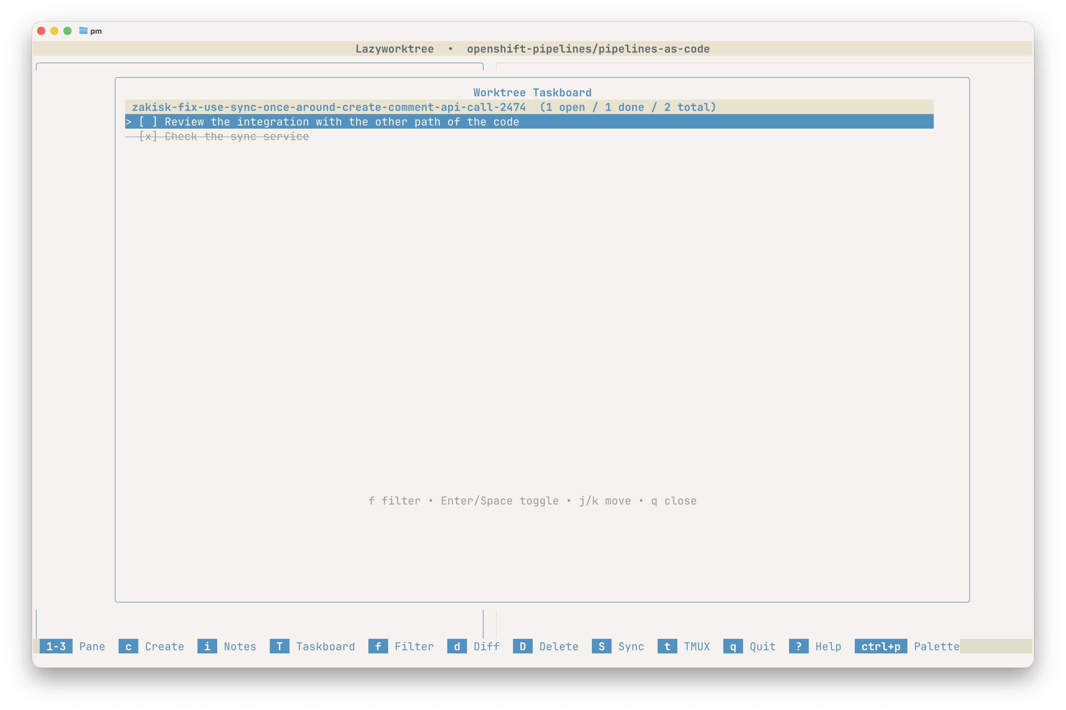 To-do list screenshot