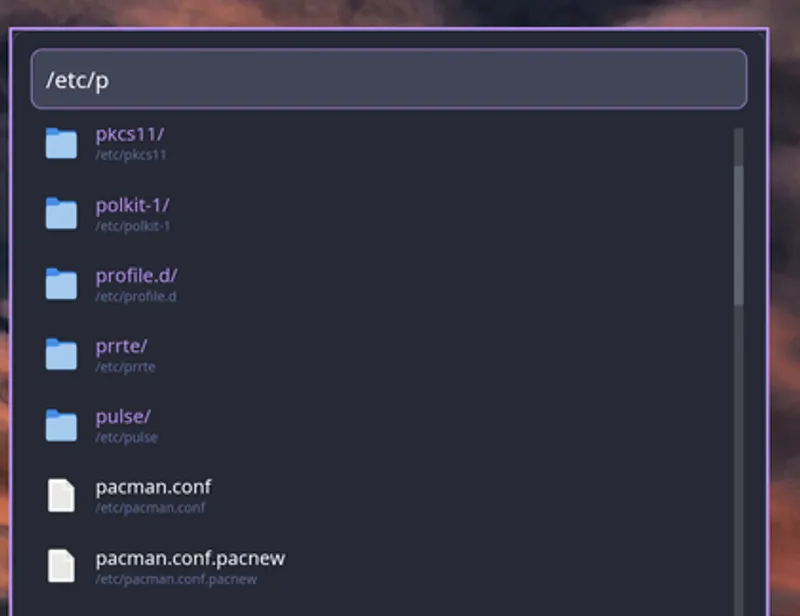 File browser example