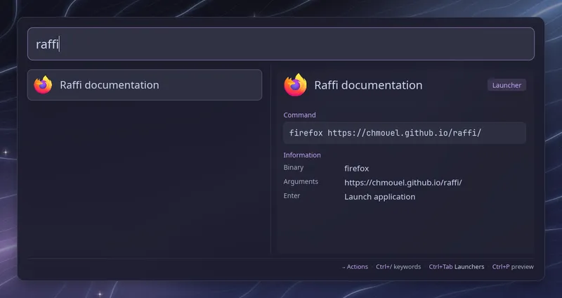 Main list narrowed to Launchers with Ctrl+Tab